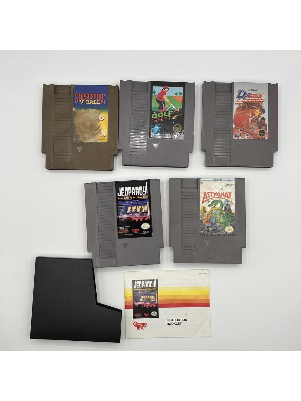 NES 5X Game Lot Tested Astyanax Super Spike V Ball Jeopardy Double Dribble